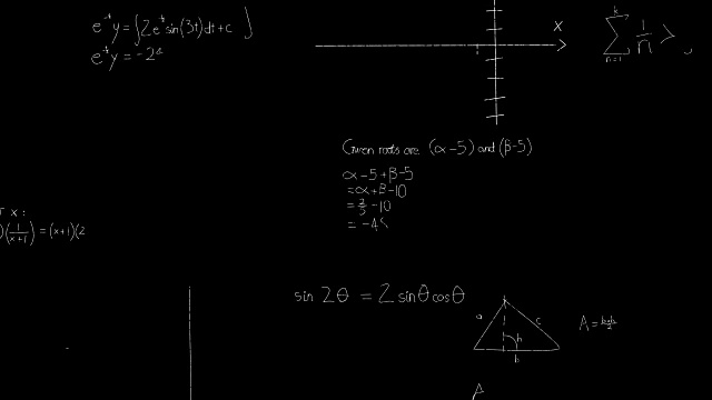 黑板上的数学公式视频素材
