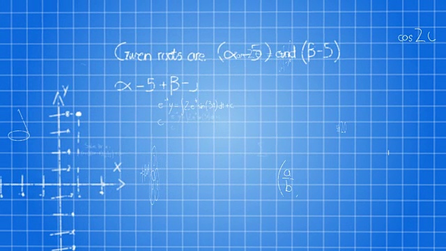 黑板上的数学公式视频素材