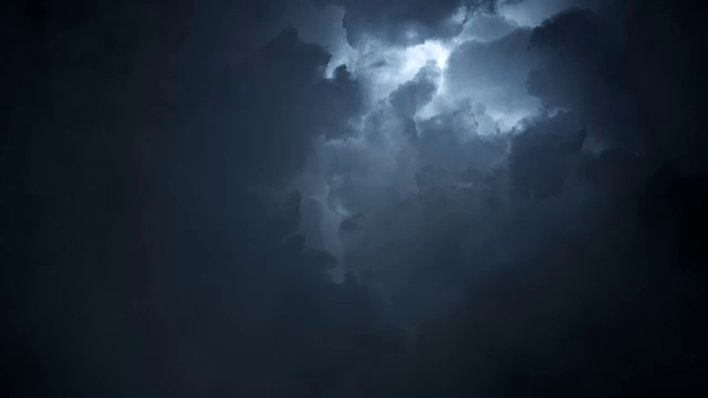 大规模闪电风暴和乌云视频素材