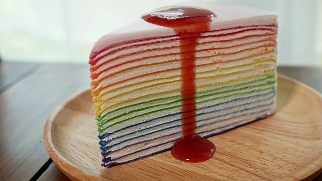 彩虹蛋糕照片视频下载