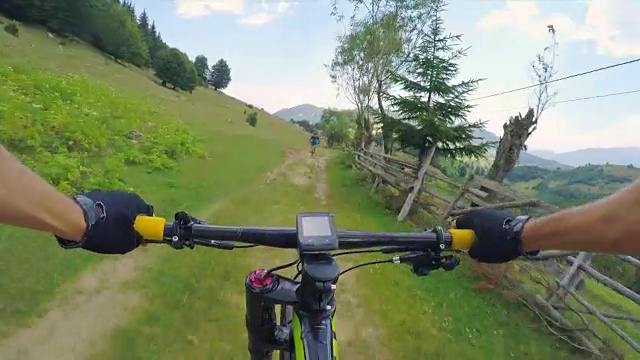 观点山地自行车。视频素材