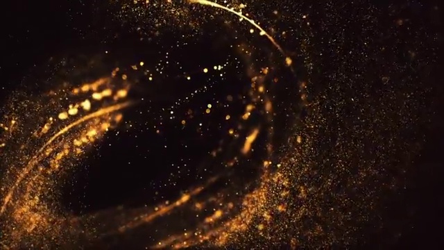 4k高细节粒子流-循环(金色和黑色)视频素材