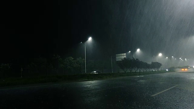 雨夜街视频素材