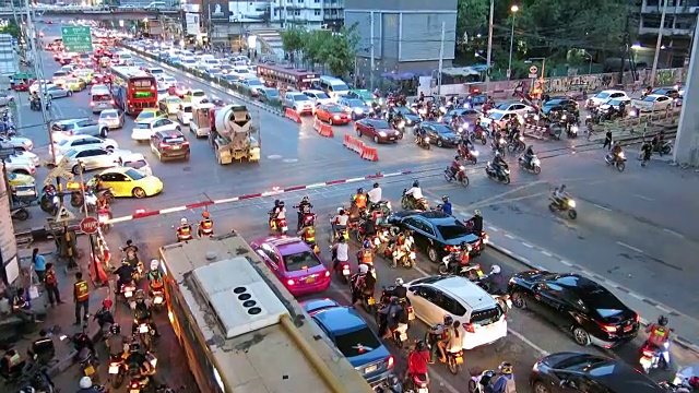 曼谷交通堵塞视频素材