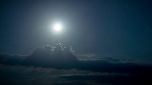 4K时间流逝月亮和云视频素材