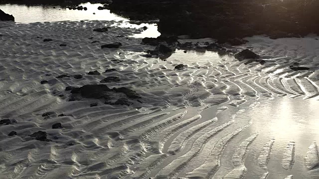 科拉雷霍沙滩上的涟漪-富埃特文图拉视频素材