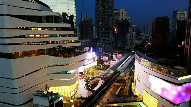 泰国曼谷素坤逸无人机购物中心视频下载