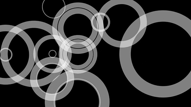黑色圆圈的抽象背景。无缝循环视频下载