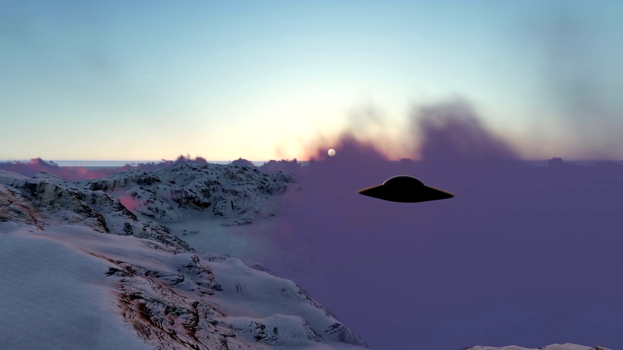 云中山脉上空的不明飞行物视频下载