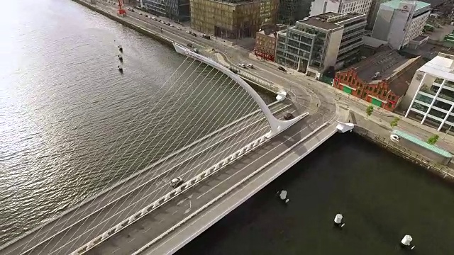 塞缪尔·贝克特桥，都柏林视频素材