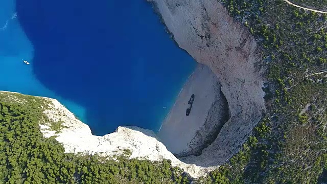 纳瓦吉奥海滩，扎金索斯岛，希腊视频素材