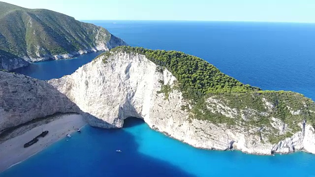 纳瓦吉奥海滩，扎金索斯岛，希腊视频素材