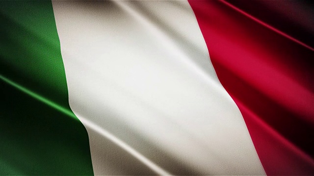 意大利逼真的国旗无缝环摆动动画视频下载