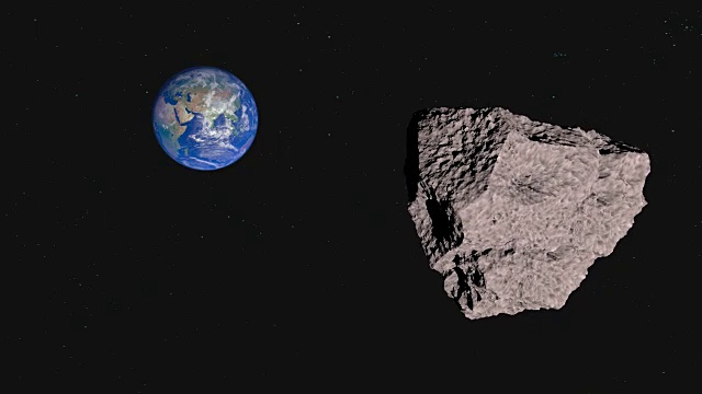 4K:小行星攻击地球视频素材