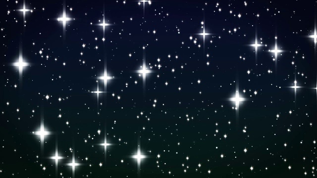 天上的星星。循环动画。美丽的夜晚，闪烁的光芒。HD 1080。视频素材