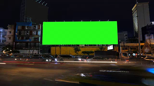 空白广告牌，绿屏，延时。视频下载