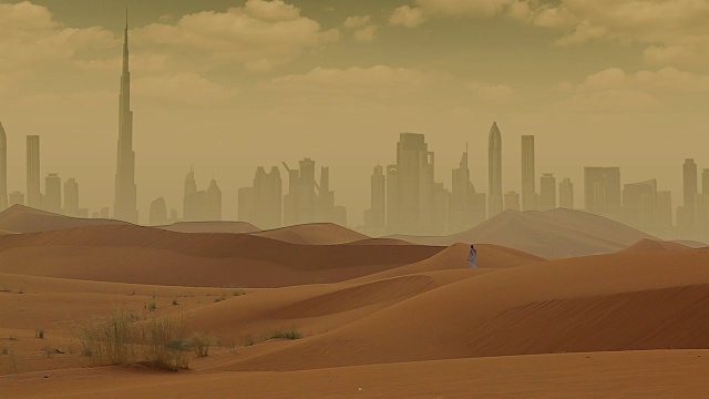 迪拜在沙漠视频素材