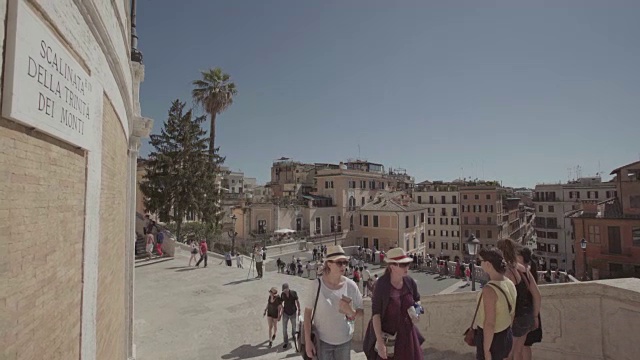圣三一教堂和西班牙台阶，罗马视频下载