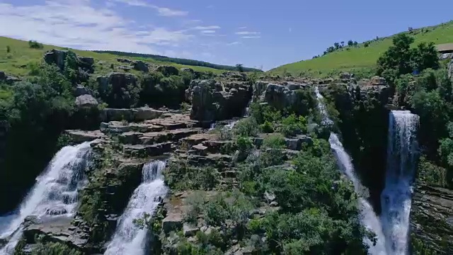 全景路线中的瀑布，南非，里斯本瀑布视频素材