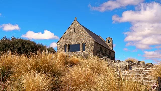 新西兰特卡波湖的好牧人教堂视频下载