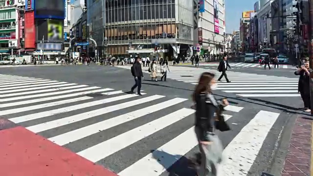 东京，涩谷路口视频素材