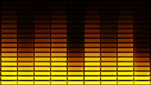 音频均衡器条移动。音乐控制水平。Loopable。橙色。我的作品集里有更多的颜色选择。视频素材
