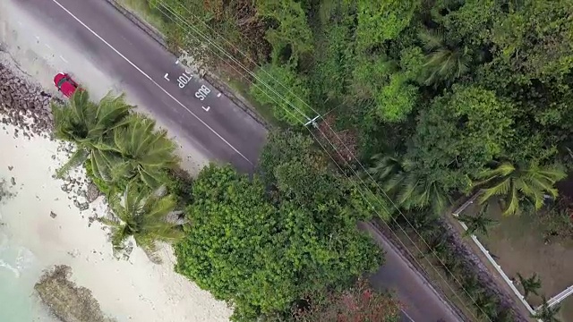 鸟瞰图的马埃岛-塞舌尔主要道路视频下载