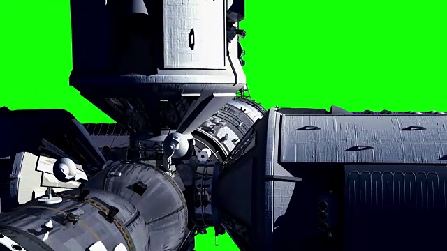 绿色屏幕上的空间站视频素材