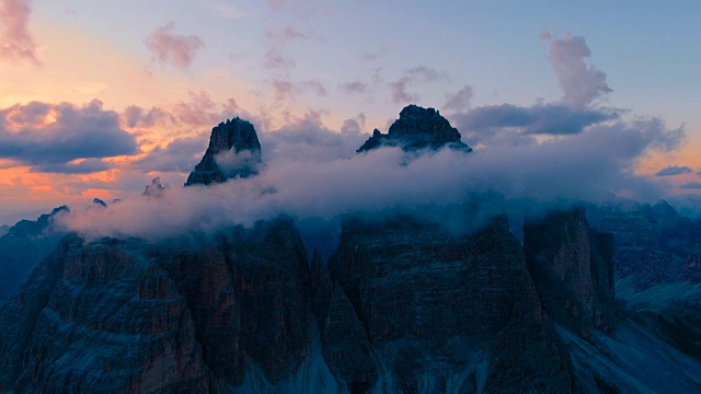 阿尔卑斯白云石国家自然公园。意大利美丽的自然风光。视频下载
