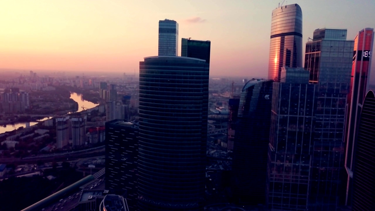 莫斯科城市日落视频下载