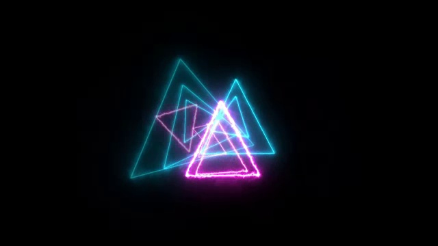 三角形几何vj环路视频素材