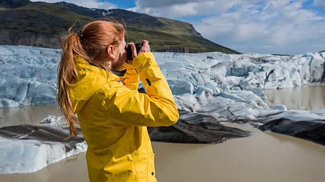 旅游拍摄的冰川视频下载