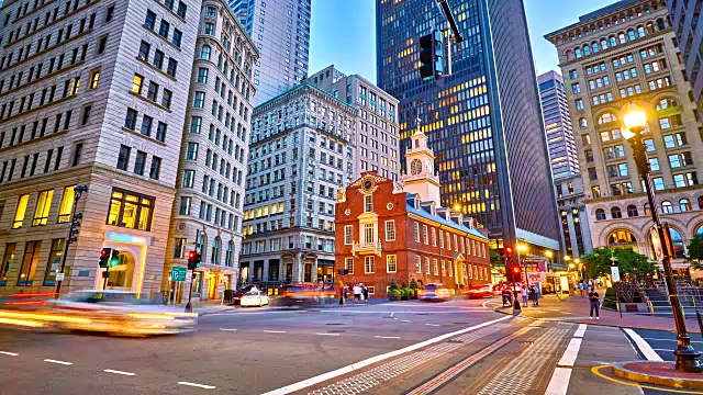 波士顿旧州议会大厦视频素材