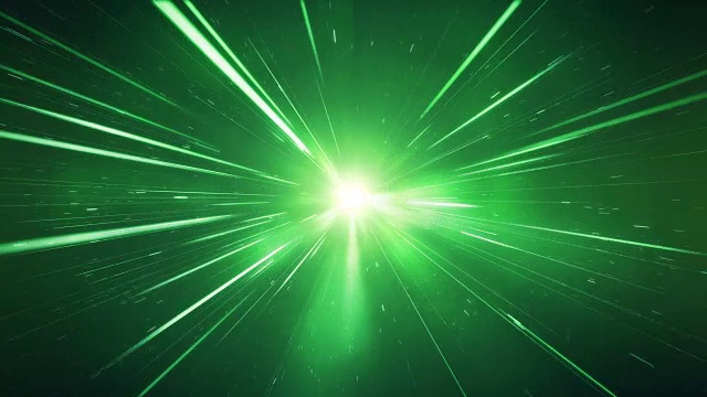 高速/光速/空间动画(绿色)-循环视频素材