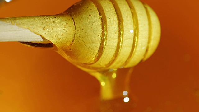 蜂蜜,木匙,农业,纯净视频素材