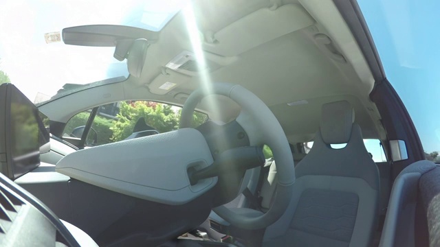 无人驾驶自动驾驶自动停车自动驾驶电动汽车视频素材