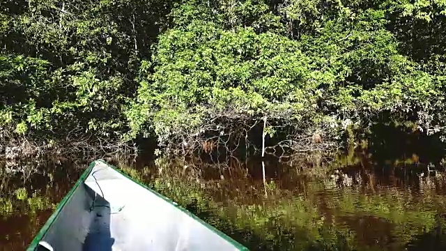 乘坐独木舟在库亚贝诺河上缓慢航行。视频下载