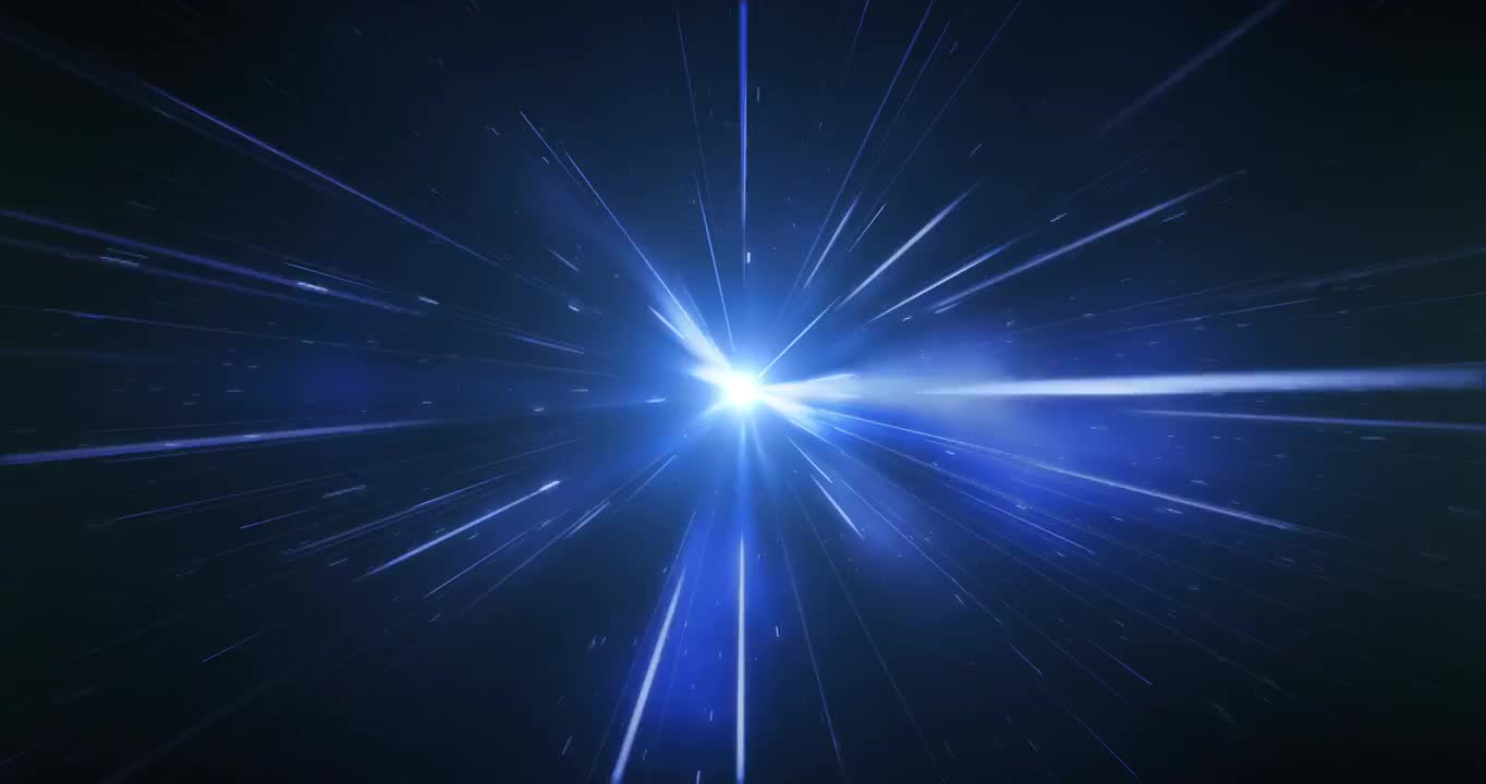 高速/光速/空间动画(蓝色)-循环视频素材