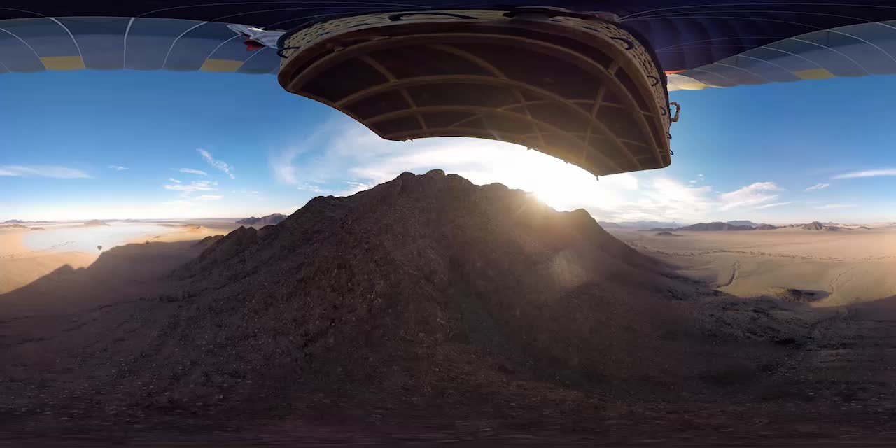 空中360度飞越纳米比亚沙漠视频下载