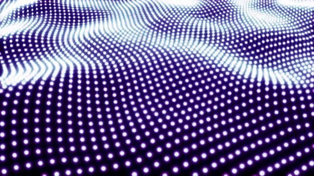 彩色波粒子能够循环视频素材