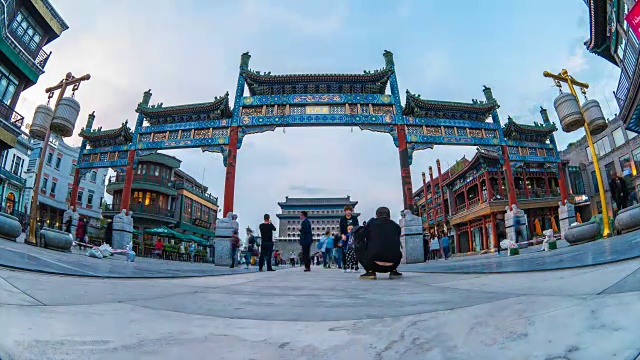 北京正阳门建楼的延时视频，中国，北京，前门大街，延时4K视频下载