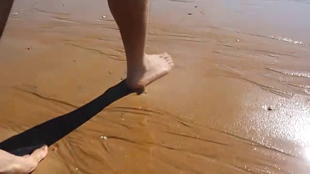 在沙滩上漫步视频下载
