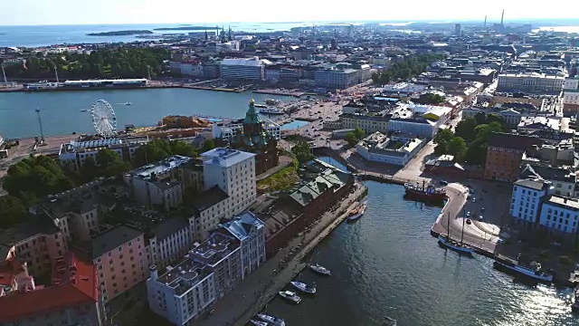 芬兰赫尔辛基空中视频素材