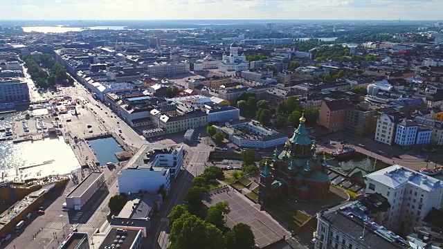 芬兰赫尔辛基空中视频素材