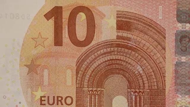 放大10欧元纸币视频下载