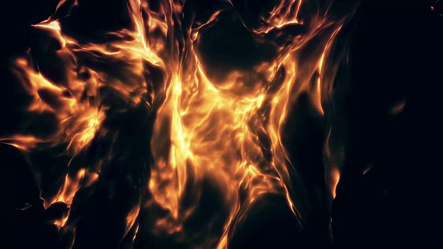 戏剧性的发光抽象火焰环视频素材