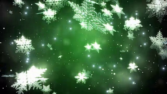 雪花圣诞背景。视频下载