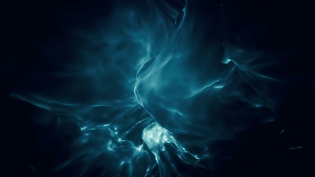 蓝色飘渺的发光抽象火焰环视频下载