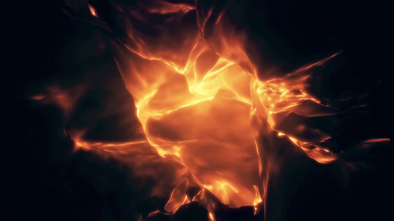 缥缈的发光抽象火焰环视频素材