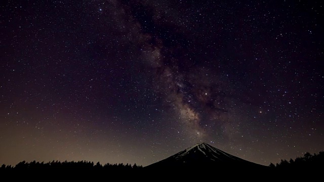 星空(富士山)银河视频素材